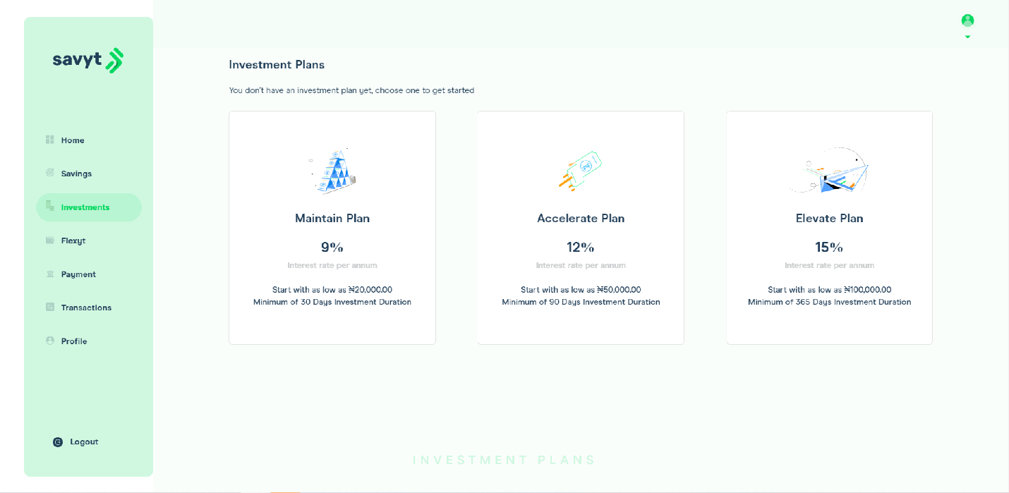 Savyt investment plan