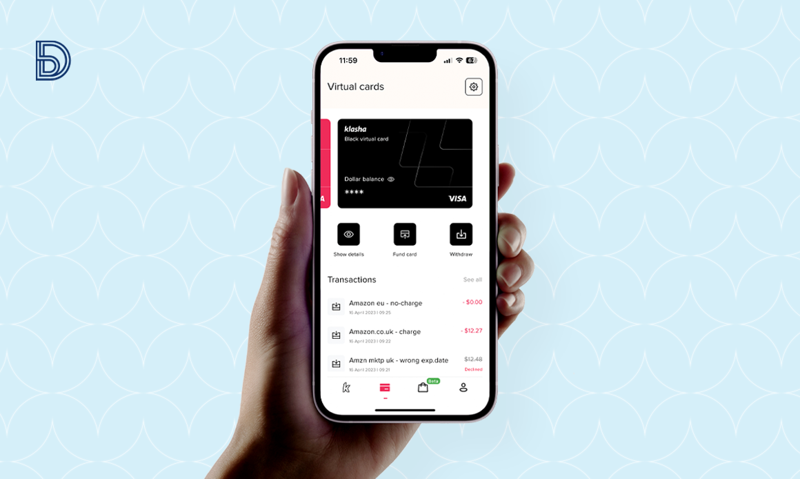 Review of Klasha's virtual dollar card