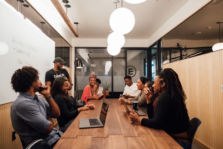 Group of product managers discussing