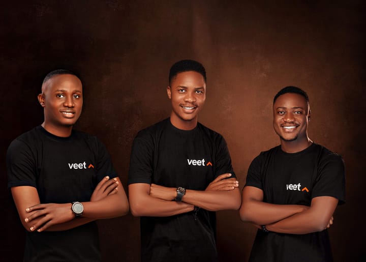 From right to left: Ejiro Asiuwhu, Augustine Asiuwhu, Kenneth (Omonigho) Jimmy (Co-founders of Veet).